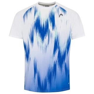 Head Tennis-Tshirt Topspin 2023 (schnelltrocknend, modern) weiss/blau Herren