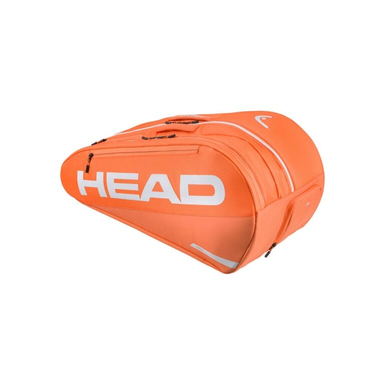 Head Tennis-Racketbag Tour Racquet Bag XL (Schlägertasche, 3 Hauptfächer) 2026 orange/weiss 12er