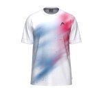Head Tennis-Tshirt Topspin (schnelltrocknend, modern) 2026 weiss/blau Herren