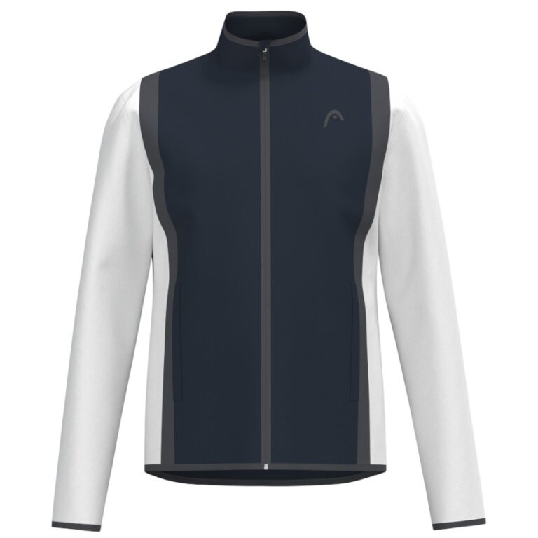 Head Tennisjacke Club 25 (100% Polyester) 2025 navyblau/weiss Jungen