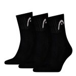 Head Tennissocken 3P Club Crew (Baumwolle) schwarz - 3 Paar