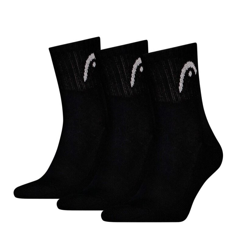 Head Tennissocken 3P Club Crew (Baumwolle) schwarz - 3 Paar