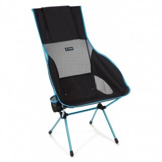 Helinox Campingstuhl Savanna Chair (größere Rückenlehne, breiterer Sitz) schwarz/blau