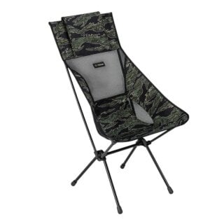Helinox Campingstuhl Sunset Chair (hohe Rückenlehne, neue verstellbare Kopfstütze) schwarz/grün/camo