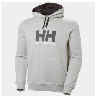 Helly Hansen Kapuzenpullover Logo Hoodie (Bio-Baumwolle) grau Herren