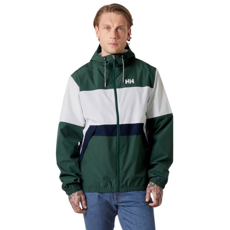 Helly Hansen Regenjacke Koster Rain (wasserdicht) grün/weiss Herren