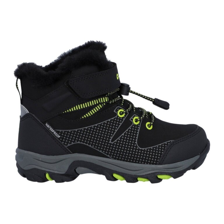 Hi-Tec Wanderschuhe Jackdaw Mid WP JR (wasserdicht) schwarz/lime Kinder