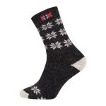 HomeOfSocks Wollsocke Skandinavisch Thick Flag Norwegen anthrazitgrau - 1 Paar