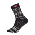 HomeOfSocks Wollsocke Skandinavisch Thick Flag Norwegen anthrazitgrau/ecru - 1 Paar