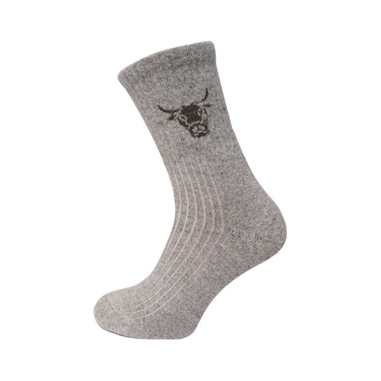 HomeOfSocks Wollsocke Yak Crew hellgrau - 1 Paar