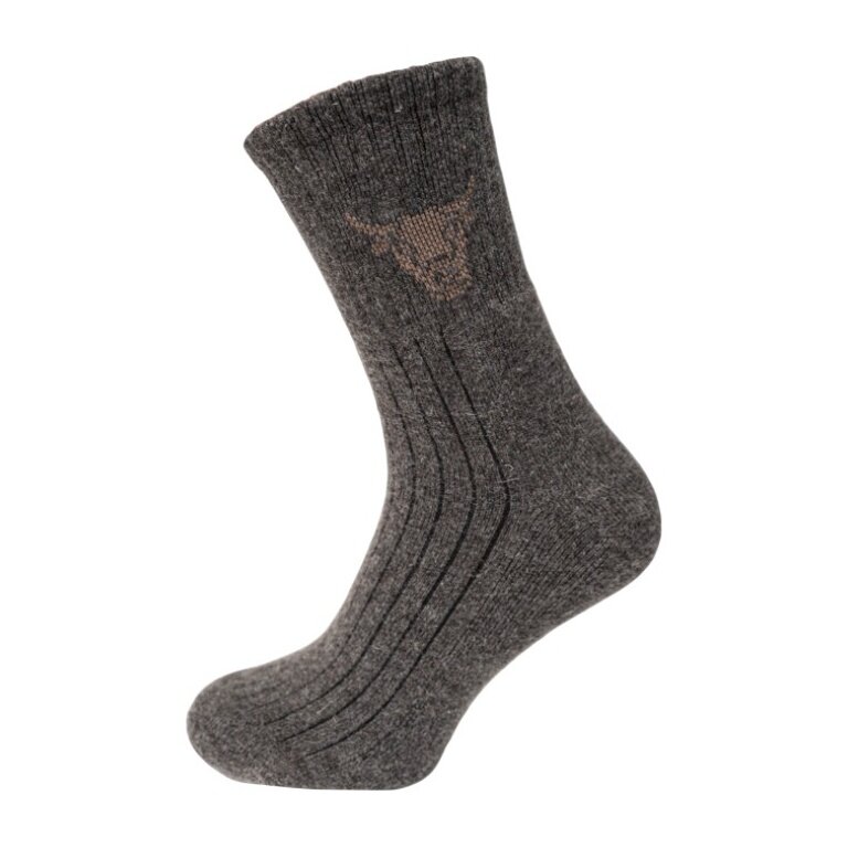 HomeOfSocks Wollsocke Yak Crew braun - 1 Paar