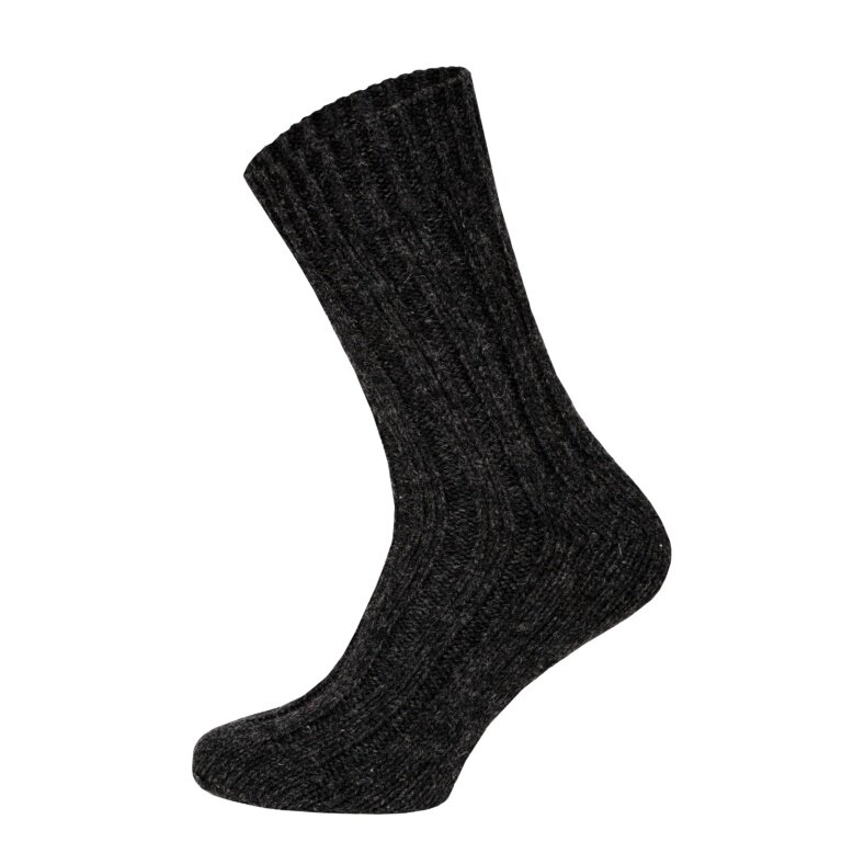 HomeOfSocks Wollsocken 100% Natur Warm anthrazitgrau - 1 Paar