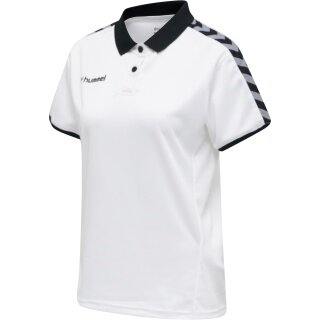 hummel Sport-Polo hmlAUTHENTIC Functional (weicher Jerseystoff) Kurzarm weiss/schwarz Damen