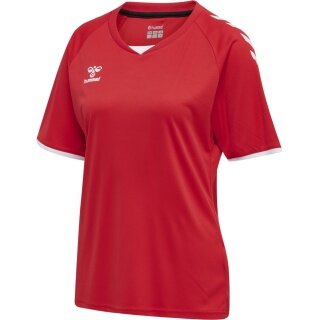 hummel Sport-Shirt hmlCORE Volley Tee (Polyester, Jerseystoff) Kurzarm rot Damen
