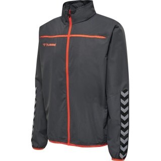 hummel Sport-Trainingsjacke hmlAUTHENTIC Training Jacket (wetterbeständige, Taschen mit Reißverschluss) grau Herren