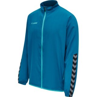 hummel Sport-Trainingsjacke hmlAUTHENTIC Micro Jacket (gewebter Stoff, Reißverschlusstaschen) tealblau Herren
