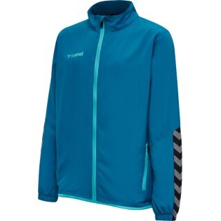 hummel Sport-Trainingsjacke hmlAUTHENTIC Micro Jacket (gewebter stoff, mit Reißverschlusstaschen) tealblau Kinder