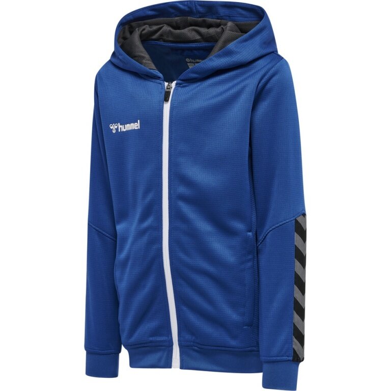 hummel Sport-Kapuzenjacke hmlAUTHENTIC Poly Zip Hoodie (gestrickter Polyester) dunkelblau Kinder