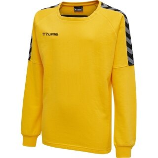 hummel Sport-Langarmshirt hmlAUTHENTIC Training Sweat (Sweatstoff, Rippbündchen) gelb Kinder