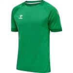 hummel Sport-Tshirt hmlLEAD Poly Jersey (Mesh-Material) Kurzarm grün Herren