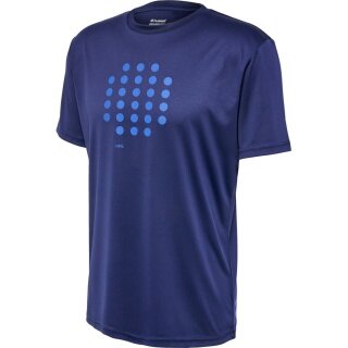 hummel Sport-Tshirt hmlCOURT (Interlock-Jerseystoff) kurzarm marineblau Herren