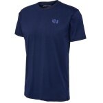 hummel Sport/Freizeit-Tshirt hmlCOURT Cotton (elastischer Jerseystoff) kurzarm marineblau Herren