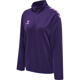 hummel Sport-Langarmshirt hmlCORE XK Half-Zip Sweat (Polyester-Sweatstoff) violett Damen
