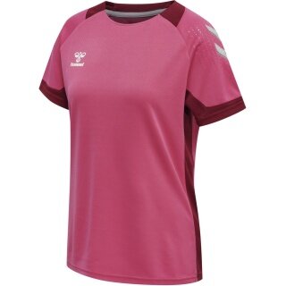 hummel Sport-Shirt (Trikot) hmlLEAD Poly Jersey (Mesh-Material) Kurzarm magenta Damen