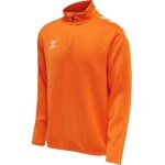 hummel Sport-Langarmshirt hmlCORE XK Half-Zip Poly Sweat (Polyester-Sweatstoff) orange Herren