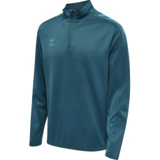 hummel Sport-Langarmshirt hmlCORE XK Half-Zip Poly Sweat (Polyester-Sweatstoff) coralblau Herren