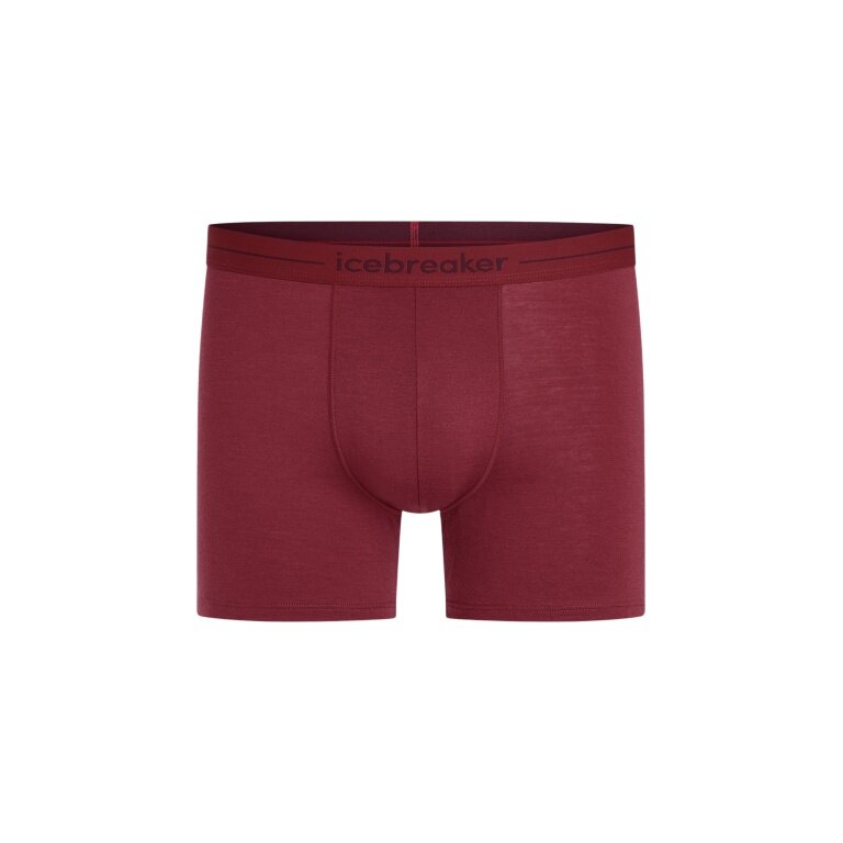 Icebreaker Boxershort Anatomica (Merinowolle) Unterwäsche burgundrot Herren