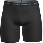 Icebreaker Boxershort Anatomica Long 150 (Merinowolle, längerer Schnitt) Unterwäsche schwarz Herren