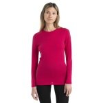 Icebreaker Unterwäsche Langarmshirt 200 Oasis LS Crewe - Merinowolle, enganliegend - pink Damen