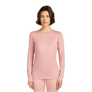 Icebreaker Unterwäsche Thermo-Langarmshirt 260 Tech Crewe - Merinowolle, enganliegend - blushrosa Damen