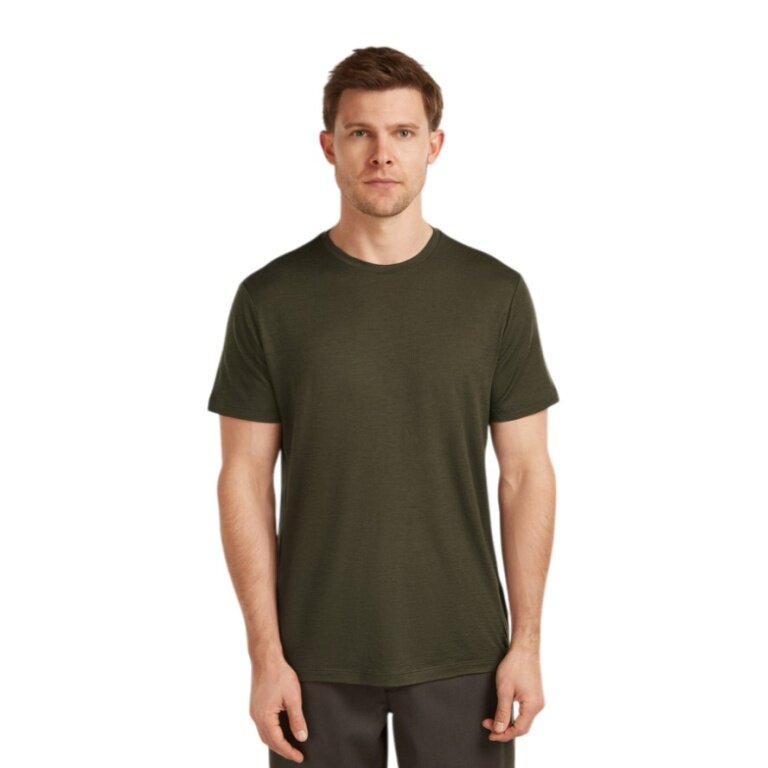 Icebreaker Wander-/Freizeit Tshirt Merino 150 Tech Lite III (100% Merinowolle) loden dunkelgrün Herren