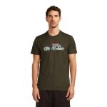 Icebreaker Wander-/Freizeit Tshirt Merino 150 Tech Lite Transportage (100% Merinowolle) dunkelgrün Herren