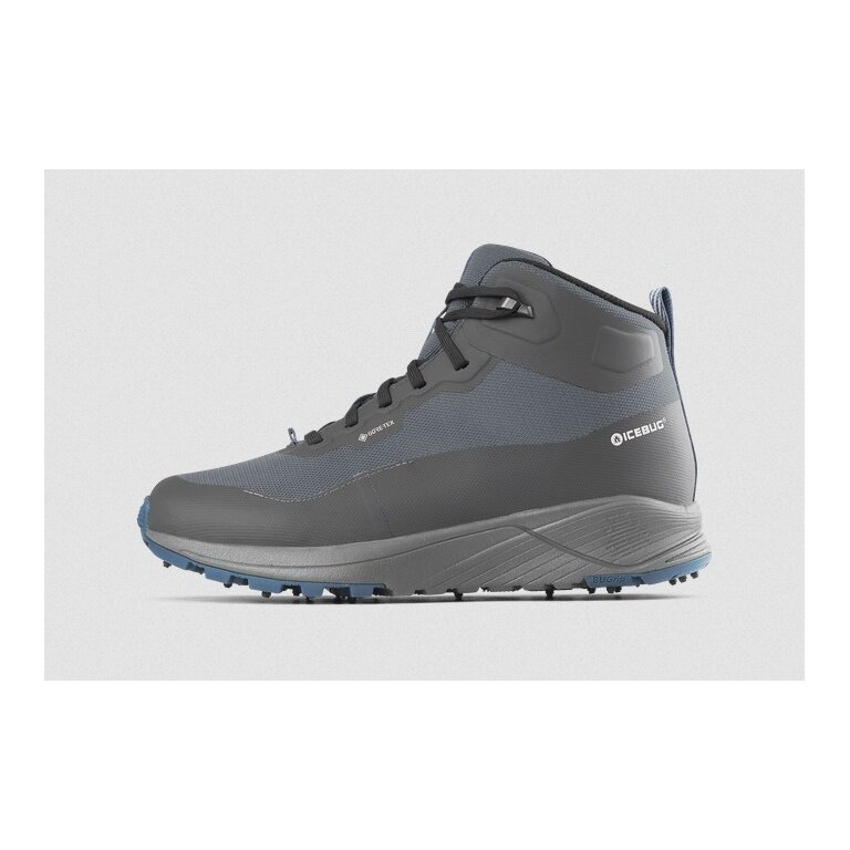 Icebug Wanderschuhe Haze Mid BUGrip GTX (mit Spikes, wasserdicht, weit) dunkelgrau/blau Damen