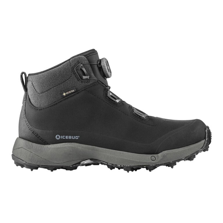 Icebug Winter-Wanderschuhe Stavre BUGrip GTX (BOA-Schnürsystem, wasserdicht, mit Spikes) schwarz Herren