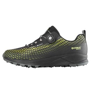 Icebug Winter-Trail-Laufschuhe NewRun BUGrip GTX (BOA® Fit System, wasserdicht, mit Spikes) schwarz/poison Herren