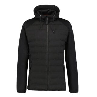 Icepeak Hybridjacke Arzberg mit Kapuze (4-Wege-Stretch) schwarz Herren