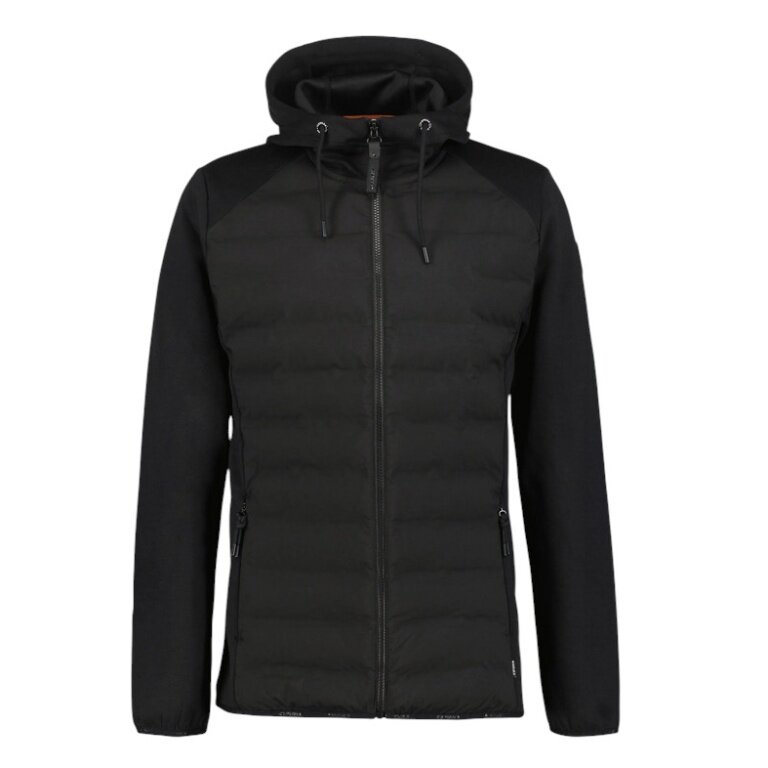 Icepeak Hybridjacke Arzberg mit Kapuze (4-Wege-Stretch) schwarz Herren