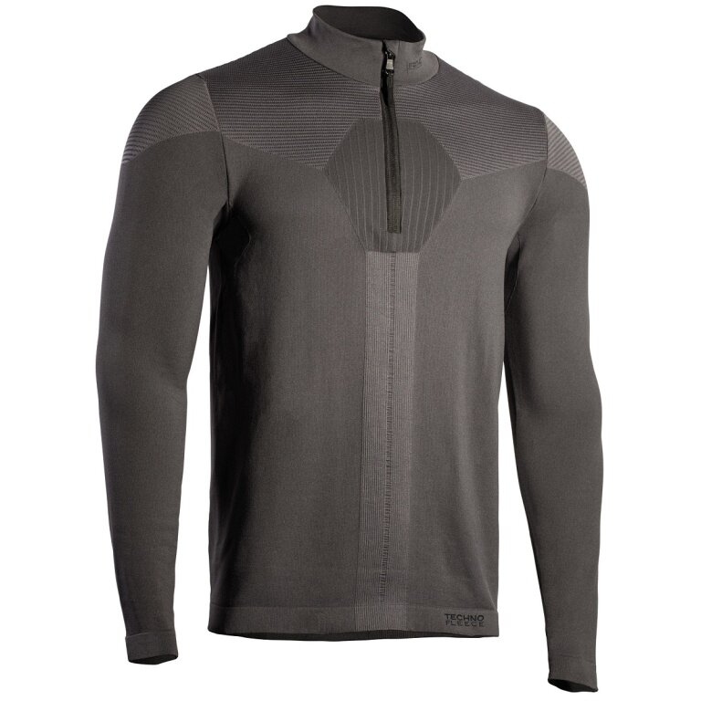 Iron-IC Fleecepullover Techno Maglia mit 1/2-Zip Reißverschluss - 2nd Layer - anthrazitgrau Herren