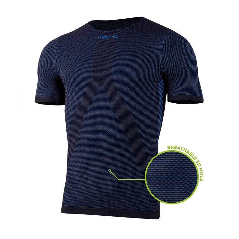 Iron-IC T-Shirt Evonet (atmungsaktiv und leicht) Kurzarm blau Herren