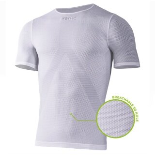 Iron-IC T-Shirt Evonet (atmungsaktiv und leicht) Kurzarm weiss Herren