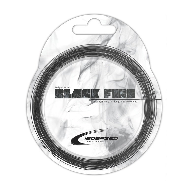 IsoSpeed Tennissaite Black Fire (Haltbarkeit+Kontrolle) schwarz 12m Set