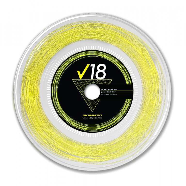 IsoSpeed Tennissaite V18 (Kontrolle+Touch) gelb 200m Rolle