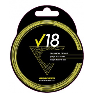 IsoSpeed Tennissaite V18 (Kontrolle+Touch) gelb 12m Set