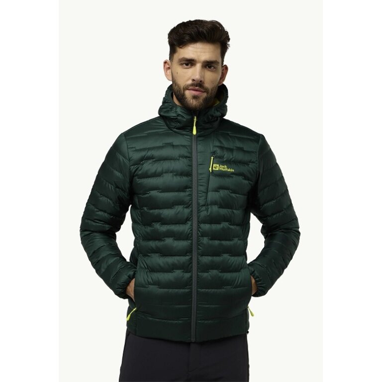 Jack Wolfskin Winter-Daunenjacke Passamani 2024 (sehr warm,wasserdicht, winddicht) dunkelolivgrün Herren