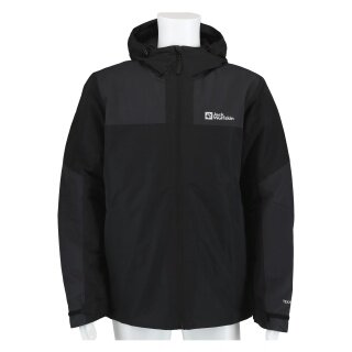 Jack Wolfskin Winterjacke Jasper (sehr wasser- und winddicht, atmungsaktiv) schwarz Herren