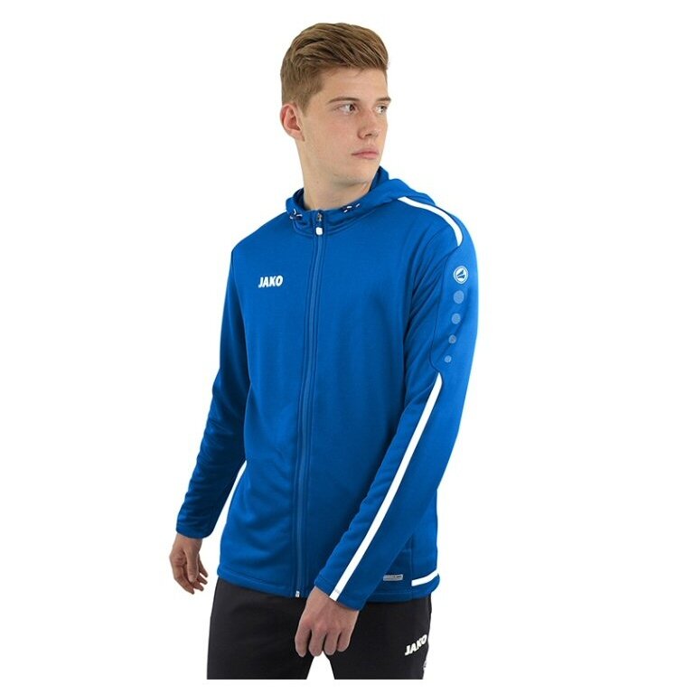 JAKO Kapuzenjacke Striker 2.0 blau/weiss Herren
